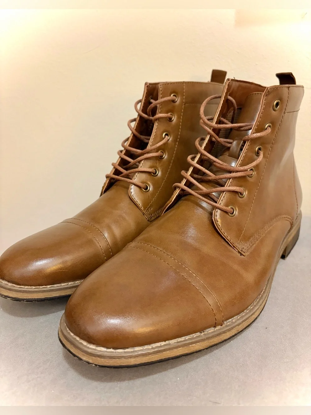 Men’s Perry Ellis Portfolio Boots Kinney Brown Size 13